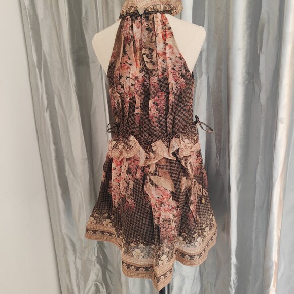 ZimmermannFloral-neckline short dress - Picture 5 of 11